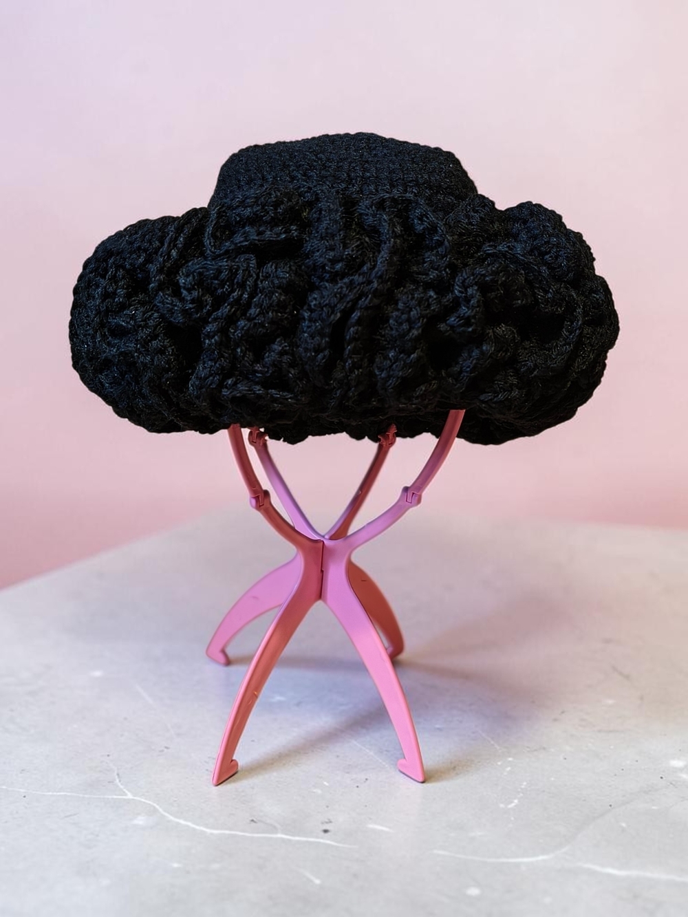 Crochet Ruffle Bucket Hat | Classic Noir - Picture 2 of 2